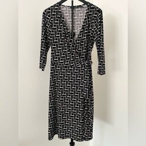 Ralph Lauren Geometric Print Wrap Dress – Work, Events, Office Chic (10)